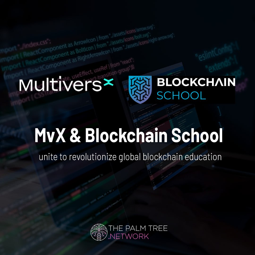 ThePalmTreeNW's tweet image. 1/5🚀 Blockchain education is reaching a tipping point. That’s why @MultiversX Labs is partnering with @BCSchool_ to reshape how the world learns decentralized technology. 

#Web3 #BlockchainEducation #FutureOfLearning
