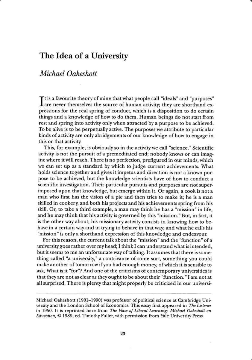 "Üniversite, belirli bir gayeyi gerçekleştirmek yahut somut bir netice üretmek üzere kurulmuş bir makine değildir; o, insan varoluşunun bir tarzıdır... Orta Çağ’ın Studium dediği üniversitenin bu asli meşgalesine ‘bilginin izini sürme’ demek mümkündür."

cse.cuhk.edu.hk/irwin.king/_me…