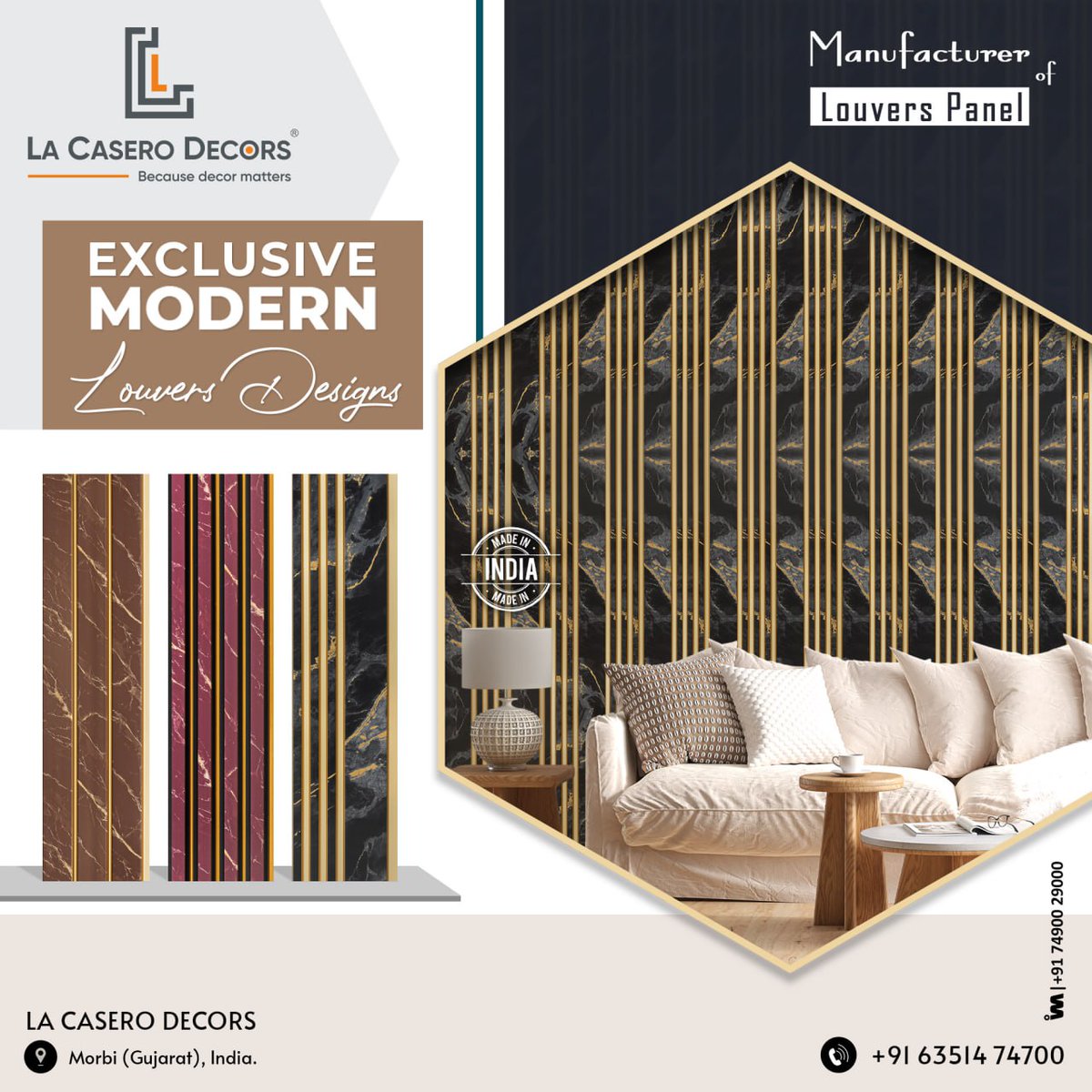 ibais_wooden's tweet photo. LA CASERO DECORS (MORBI)
For enquiry via WhatsApp click:
https://t.co/VE3DzmHYz1
Mr. Jill Bhalodiya: +91 6351474700
#louvers #louverspanels #wallpanels #lacasero #lacaserolouvers #lacaseropanels #lacaserodecors #wallpanelmanufacturer #wooden #wallpanelling #wood
.
@ibais_wooden https://t.co/RdBZCjrsLA