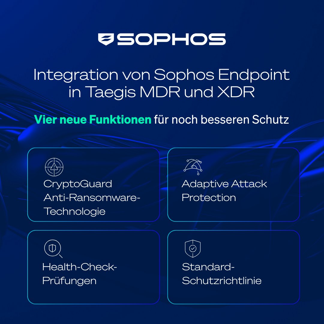 🛡️ Mehr Schutz. Weniger Risiko.
Sophos Endpoint jetzt in Taegis MDR + XDR.
Stoppt Ransomware in Echtzeit, reagiert dynamisch auf Angriffe &amp; prüft kontinuierlich die Sicherheit.
👉 secureworks.com/products/endpo…