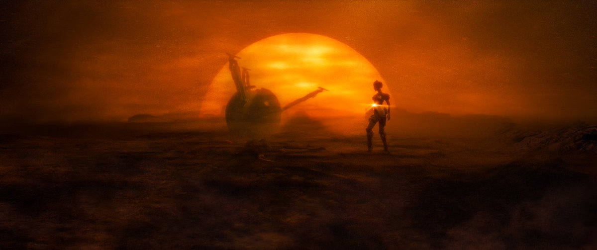 “Ashes of Tomorrow” is now live on <a href="/objktcom/">objkt</a>.

Beneath the dying sun, the last survivor faced the wreck that once carried hope and the air hummed with echoes of forgotten voices.
As the light faded, only memory remained watching itself disappear.

25/25eds = 20 $XTZ ($12)
Link👇🏻