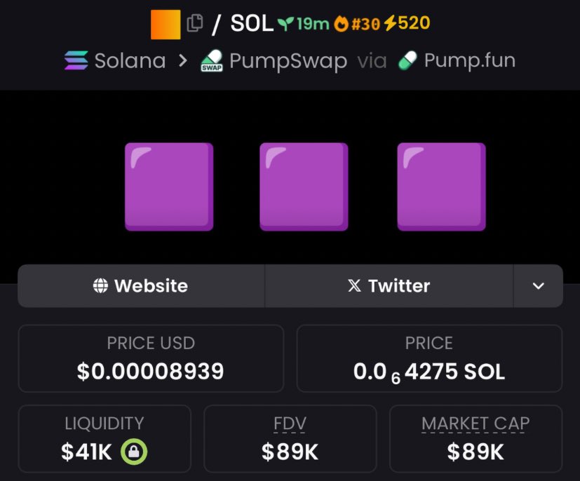 freddchef's tweet image. Aped $Solana cult at $89K Mcap in my private Tg.
CA: GHE4fYyf3wwZdYrXk2bBQ7mBoCEGDdHpDKtSHv9Zpump
#solana cult #solana #memecoin
