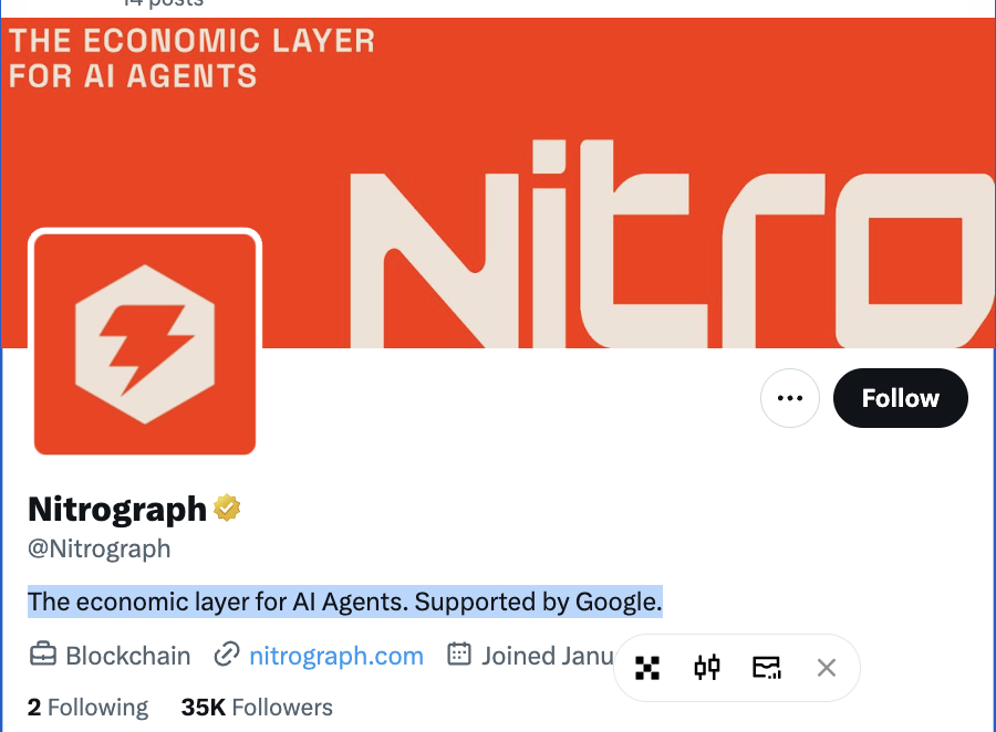 hoathansoky22's tweet photo. HƯỚNG DẪN LÀM TESTNET của @Nitrograph CHI TIẾT,!
dự án mới ra mắt các bác!
vịt hướng dẫn chi tiết:
@Nitrograph là một Layer 1 cho AI agen,,,mới ra mắt tháng 9,,,vừa mới launch testnet,,,tham gia testnet farm XP, chuẩn bị airdrop $NITRO, ,,
đồng thời kiếm points từ @mindoai( web3 content creation) và @cryptorubic (dex swap cross chain)

✅ gọi vốn seedround là 5M vòng SeriA quỹ SL2 Capital và Morning Star VC,,,các vòng khác chưa public,,,

✅ có tin đồn là GOOGLE support, tuy nhiên vịt  chưa kiểm chứng,,,và phần trang chủ trên X của dự án cũng ghi là "Support by Google"
các bước làm: 

1. vào website chính thức NitroGraph  https://t.co/caKn4iqYq1
2. kết nối với ví EVM (metamask,,OKX,,,)
3. nhập Code: VIIK79KX
4. điểm danh hằng ngày va  vào mục Mission và làm các task social và claim poin XP

vì dự án đang mới quá,,nên chưa có nhiêu thông tin,,các bác ngiên cứu thêm nhá,,,!có j mới vịt lại cập nhập,,,vì là miễn phí nên vịt cứ làm,,,