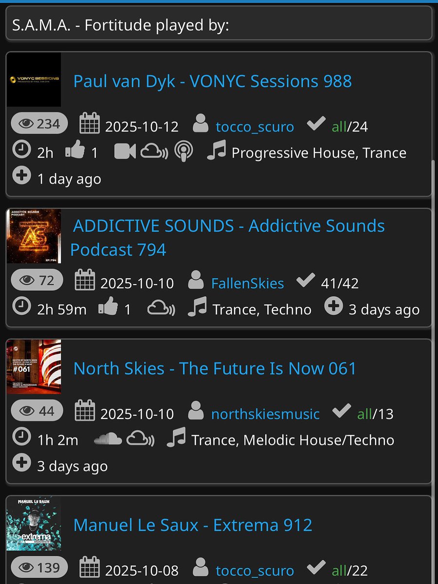 Thanks for your support : S.A.M.A.- Fortitude (Original Mix) and #progressivetrance  remix by UNWA will be available October 24th via @addictivesoundslabel #Trance #SAMAchicago #Fortitude #TranceFamily beatport.com/release/fortit…