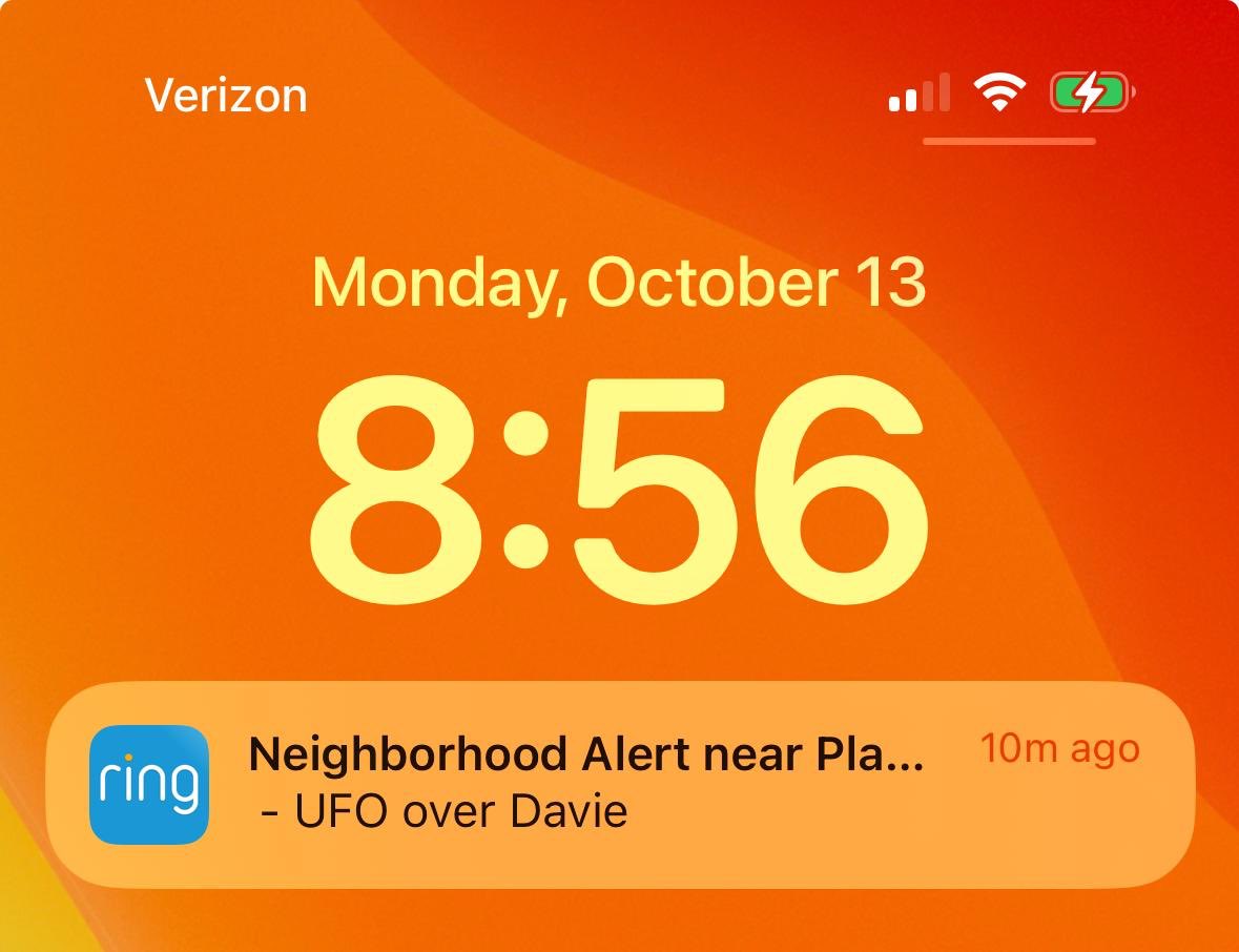 There is nothing better than Ring Camera notifications: