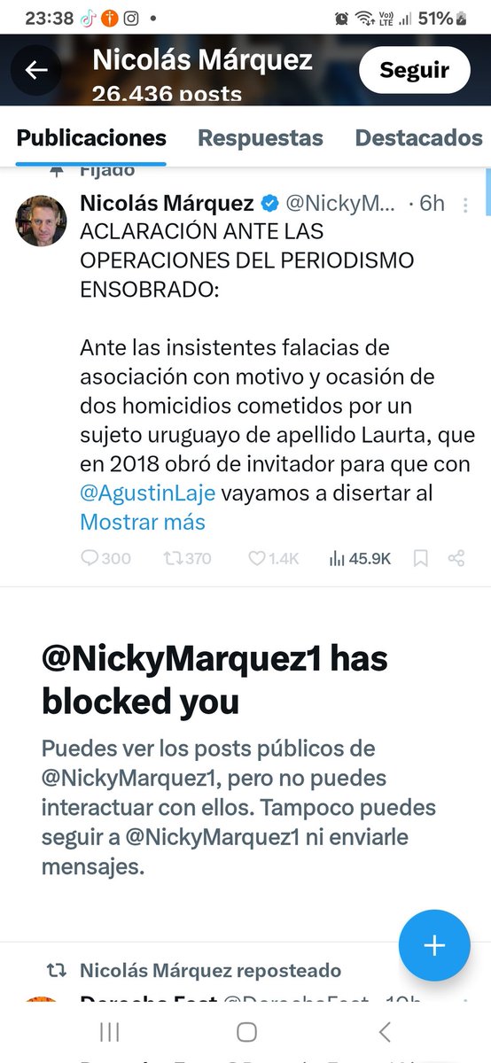 El pedofilo me bloqueó 
Se ve que no tiene mucho para contestar , el y su amigo <a href="/AgustinLaje/">Agustín Laje</a> son responsables de arengar odio
