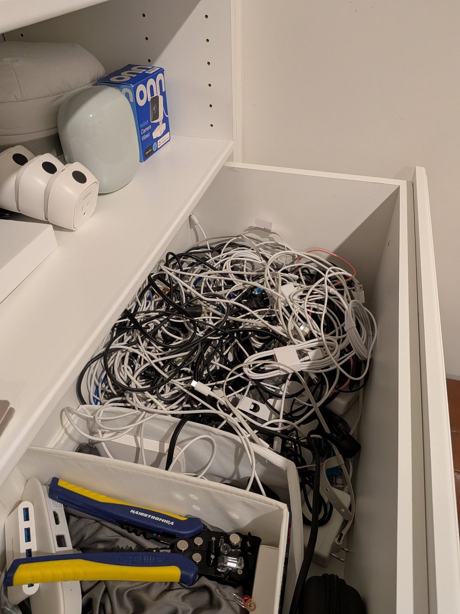 Everyone has one (or a few) of these "I'll need this someday tech spaghetti" drawers, right? What do you do about it? Asking for a friend