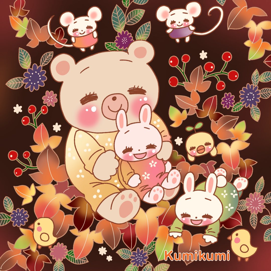 美しい森の秋をお届け🍁🍂✨

#紅葉の森 #秋のイラスト #かわいいイラスト #ほっこりイラスト