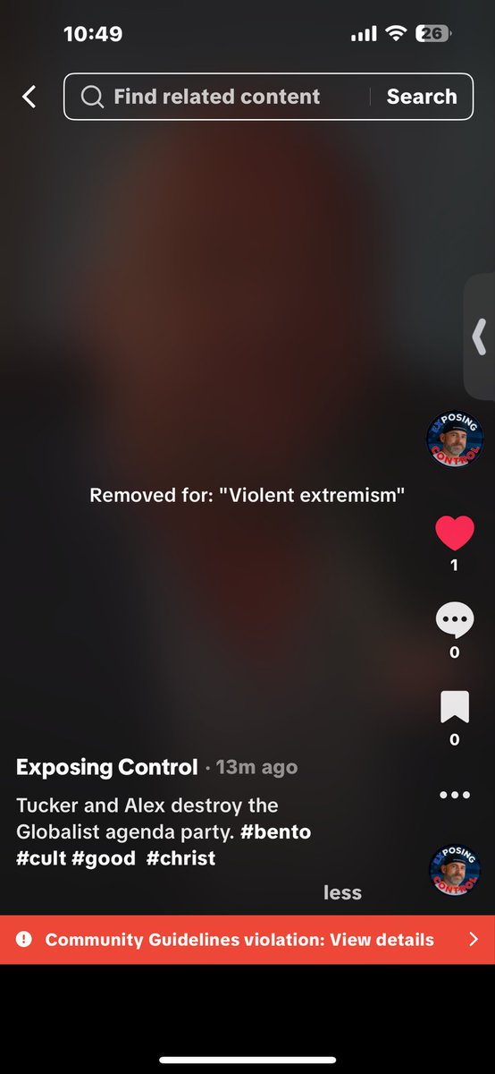 ExposingControl's tweet image. 🚨🚨🚨Hey Christians , does this video violate your community guidelines? It does TikTok’s 

Please share if you love Christ or if you love free speech