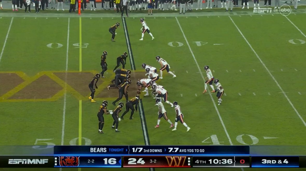 Not an excuse guy, gotta make a tackle, just saying the ball hasn’t been snapped yet