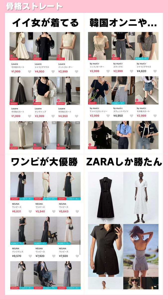 骨格ウェーブ、ナチュラル、ストレート向けの服が多いブランドまとめ👗 スタイルが盛れる服着るだけで一気に垢抜けるよね、買い物失敗しないためにもﾒﾓﾒﾓ✍🏻