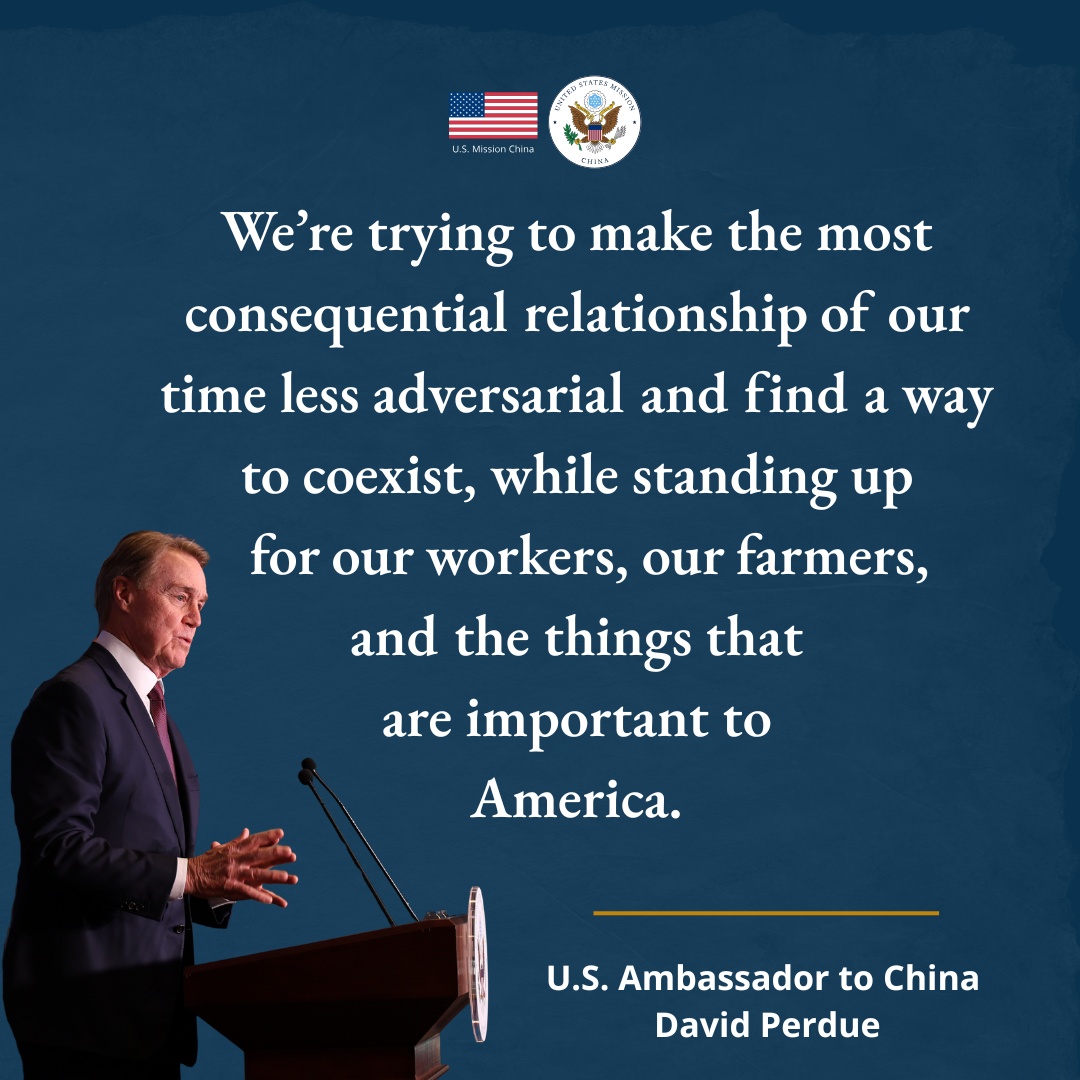 U.S. Ambassador to China David Perdue tweet media