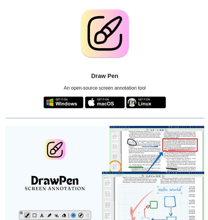 tom_doerr's tweet image. screen annotation tool for Windows, macOS, and Linux