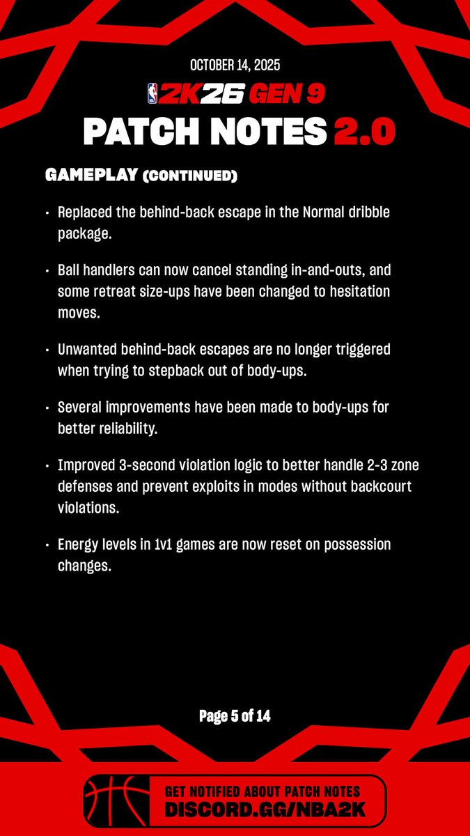 SiimplyGrinding's tweet photo. SEASON 2 PATCH NOTES @NBA2K https://t.co/se29aqsCZI