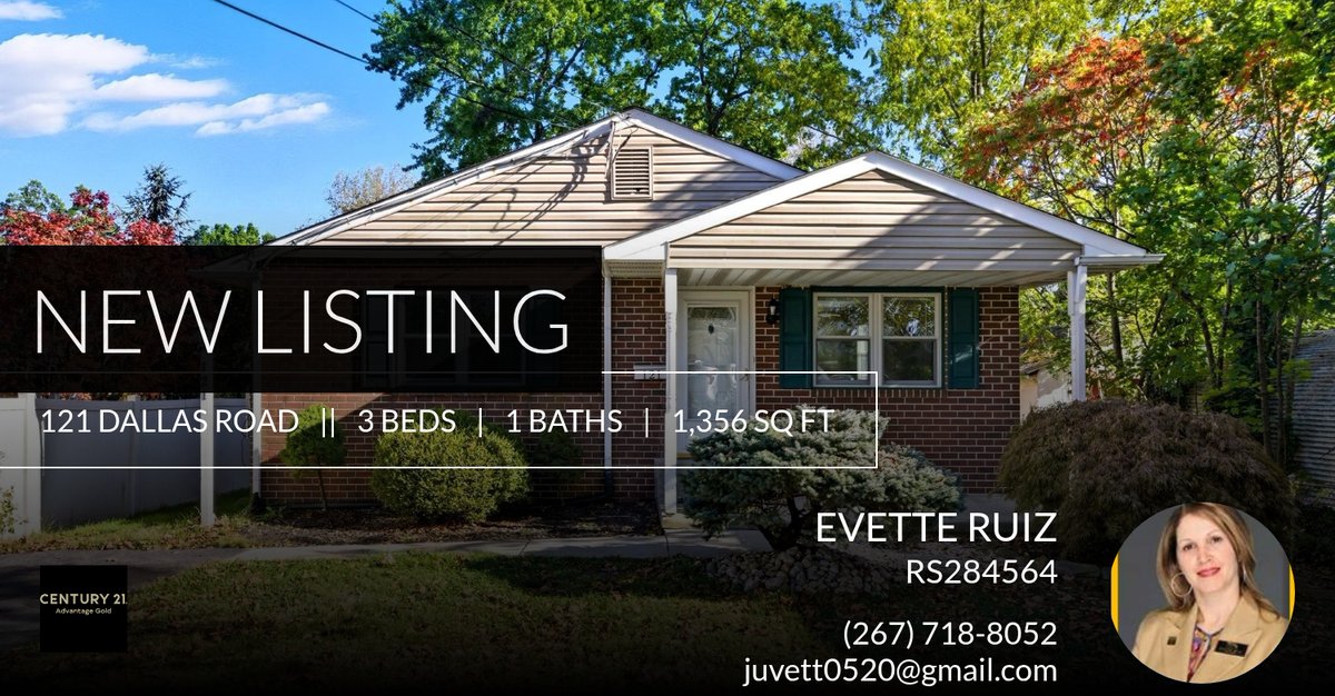 billlublin's tweet photo. 📍 New Listing 📍 Take a look at this fantastic new property that just hit the market located at 121 Dallas Road in Willow Grove. Reach out here or at (267) 718-8052 for more information https://t.co/yEfmCgHlff https://t.co/nLEagugExa
