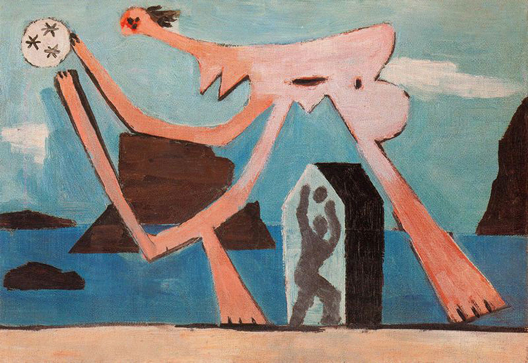 Ballplayers on the beach, 1928 #artbots #picasso