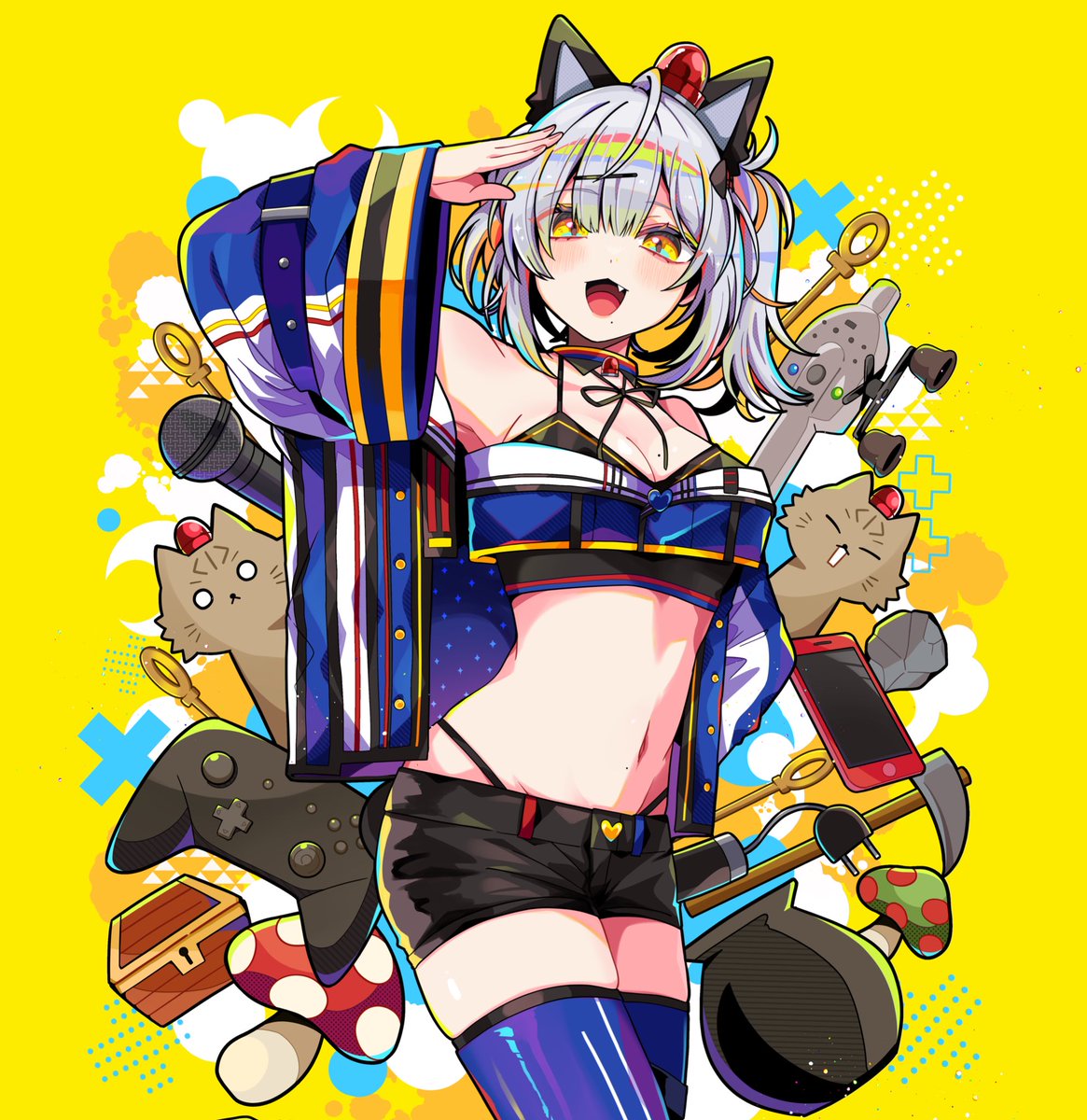 #VTuberになった経緯 

ある日突然宇宙から飛来したパトランプが野良猫の頭部とドッキングしてクソゲーパトロールの使命を受け「クソゲーパトロール猫」として2020年4月から動画投稿を始める

↓

収益化達成間近で1日に7回誤BANされる

↓

復活

↓