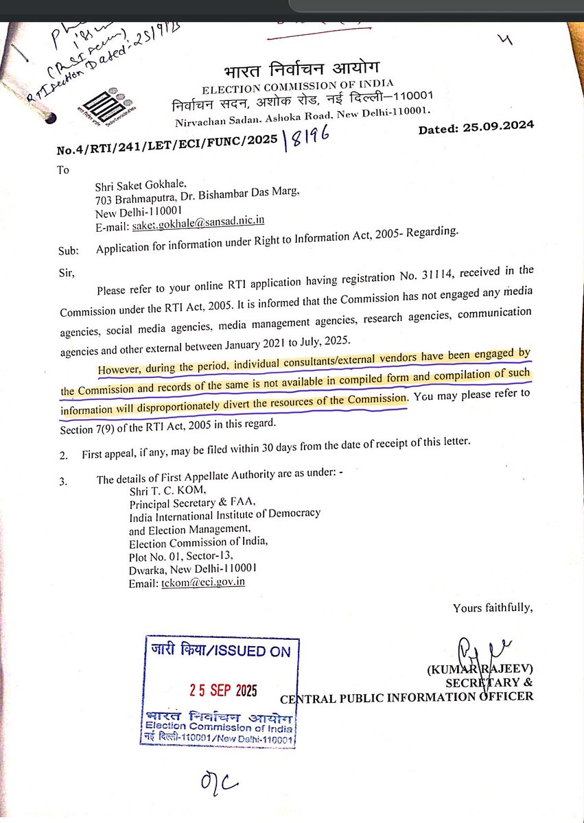 VERY IMPORTANT &amp; SERIOUS:
Has the Election Commission hired BJP-affiliated vendors and consultants?

There is something very rotten going on at the Election Commission of India. The reason it is suspicious is because of the extreme attempts being made by the ECI to hide