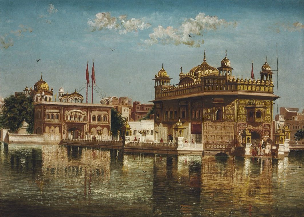 Panjnadd's tweet image. The Golden Temple of Amritsar, by Kapur Singh, circa 1886.
