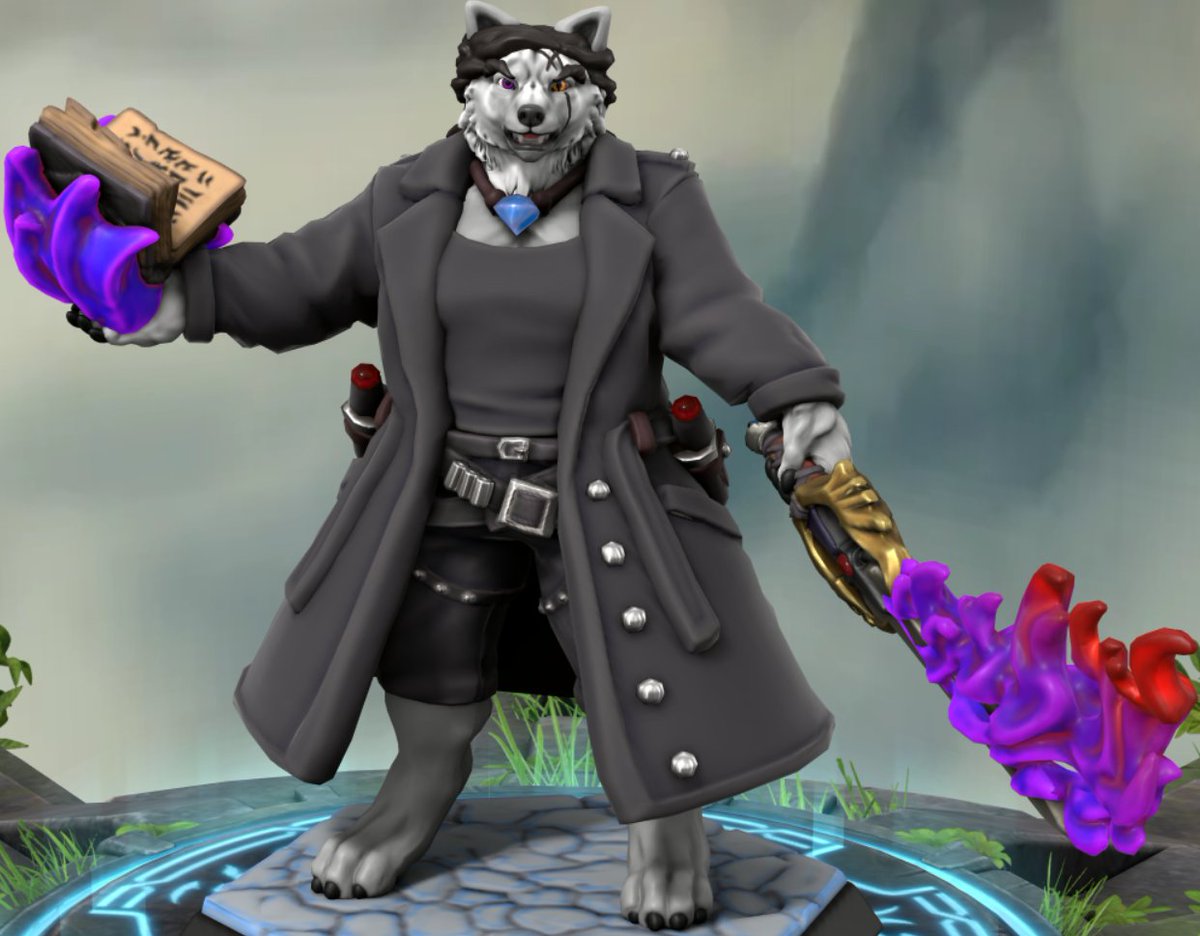 KingJK0417's tweet photo. @invaderthegator (I made this on Hero Forge cause I can't draw plus I'm broke.) Raven Darkeye https://t.co/cWtnzsIKTY