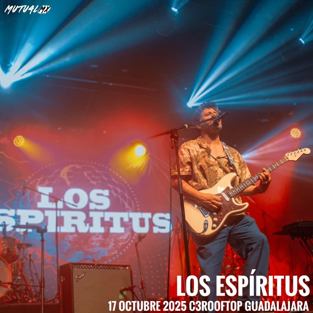Presentando su álbum, La Montaña (2023), llegan <a href="/losespiritus/">Los Espíritus</a> a Guadalajara el 17 de octubre al C3 Rooftop del <a href="/C3Mexico/">C3 Stage</a> fieles a su psicodelia, ritmos latinos y blues, se han consolidado a través de su explosiva amalgama de géneros y virtuosismo 🖤🇦🇷

🎟️: ticketnowmexico.com/evento/presen