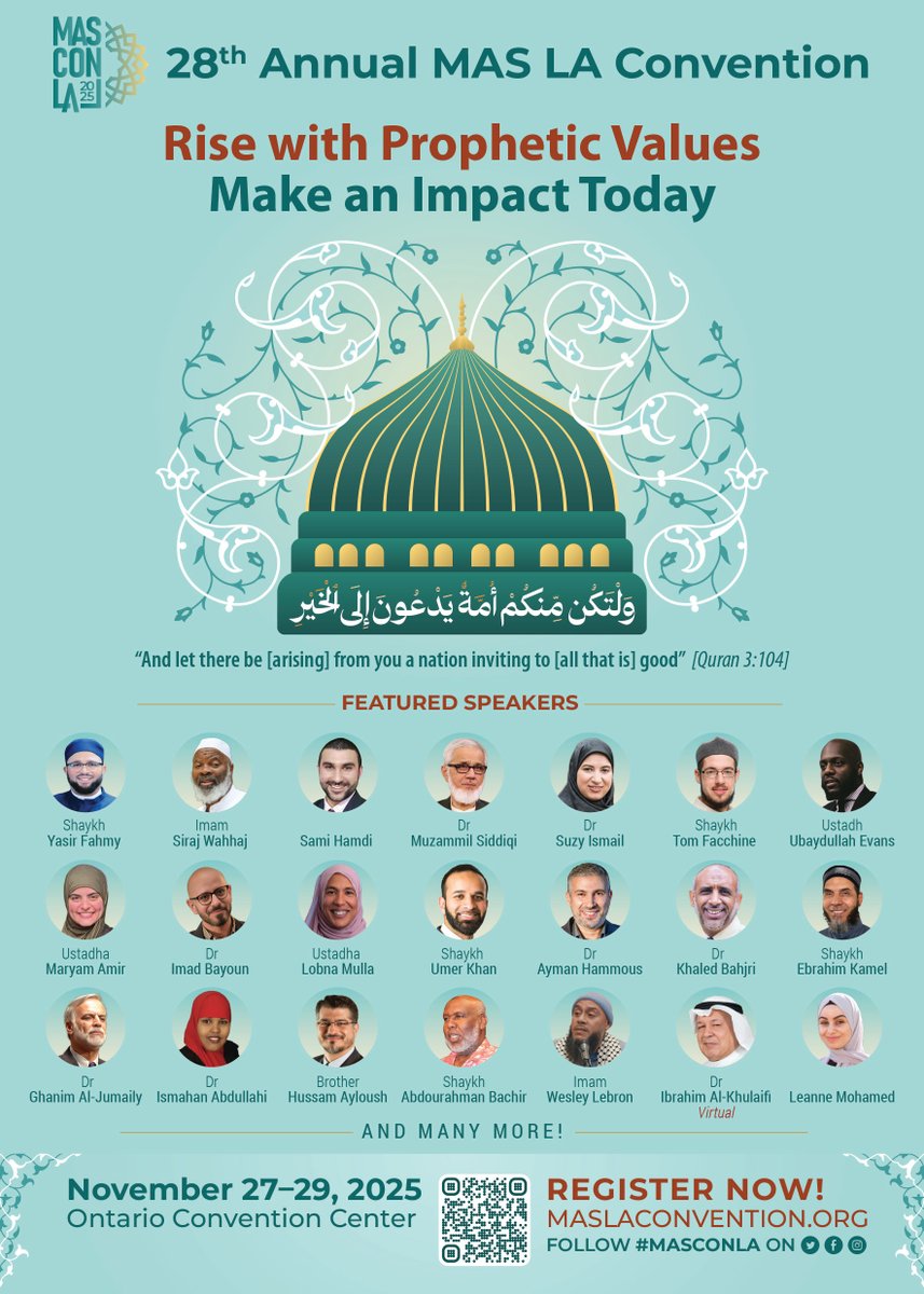 umer_khan's tweet image. The MAS Convention this year will be on November 27-29 in SoCal. I will inshā'Allāh be teaching sessions on halal finance. Tickets are 30% off until October 15. maslaconvention.org