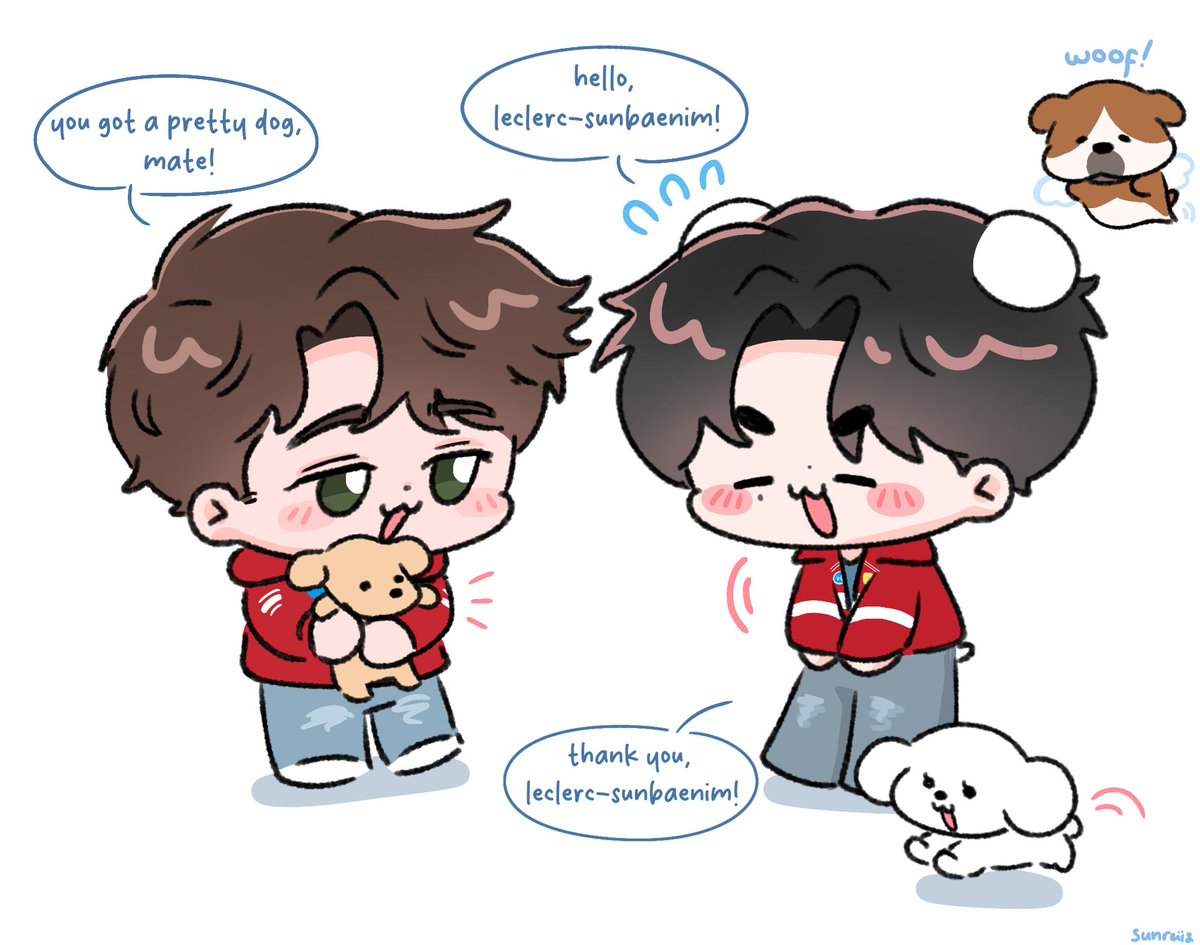 sunreiis's tweet image. Thinking of these two meeting up.. (ft. the pups🐶!)