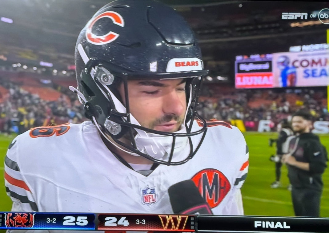 Moody’s wearing his helmet in postgame interviews just in case there’s another late flag