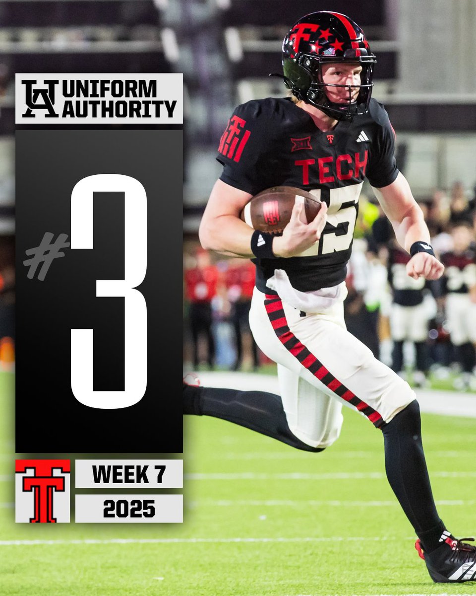 UniAuthority's tweet photo. #UniAuthority Week 7 Uniform of the Week:
3. @TexasTechFB 

#UAWeek7 | @TTU_EQUIPMENT https://t.co/qZpsv3gQ0s