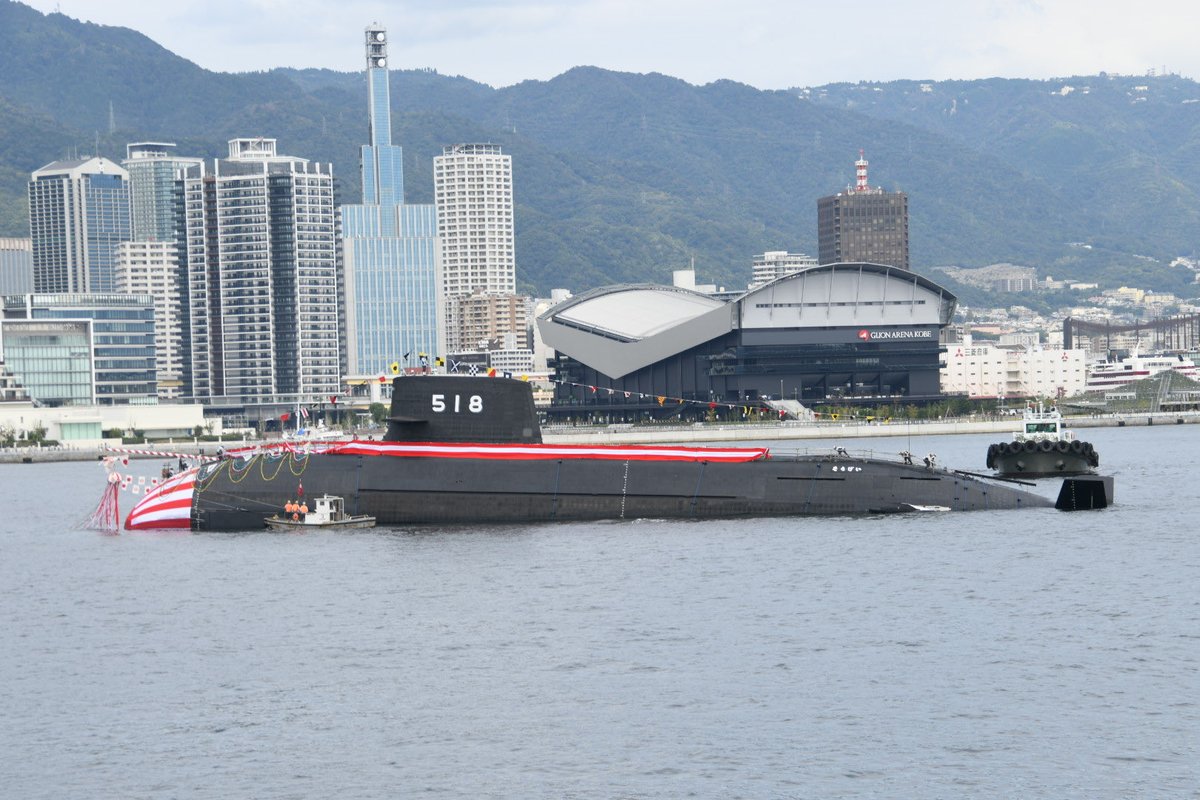 hunini181202's tweet image. 潜水艦「そうげい」(SS-518)、進水おめでとうございます！