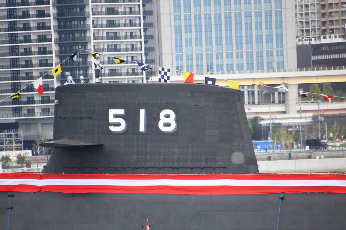 hunini181202's tweet image. 潜水艦「そうげい」(SS-518)、進水おめでとうございます！