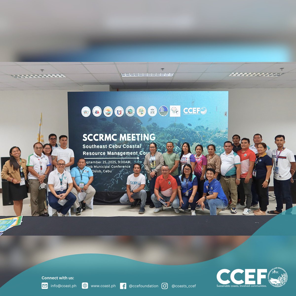 CCEF_PH's tweet image. September  25, 2025 | Oslob, Cebu - Through the support of the Unico Conservation Foundation under NMCLAP, SCCRMC gathered to strengthen inter-LGU collaboration for marine protection.

𝘙𝘦𝘢𝘥 𝘮𝘰𝘳𝘦: coast.ph/ccef-news/09/s…