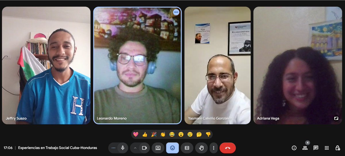Jóvenes trabajadores sociales de Honduras-Cuba, sistematizan experiencias sobre la construcción historica y el proceso de formación de nuestros profesionales en Trabajo Social. #QueNadieQuedeAtras
<a href="/YanirisHernnde7/">Yaniris Hernández MTSS</a> <a href="/YiseilisF/">Yiseilis FN</a> <a href="/iris_sotol80918/">Iris Torres Sotolongo</a> <a href="/Interian96/">Alberto Interian</a> <a href="/jeffry_suazo1/">@JeffrySuazo</a>