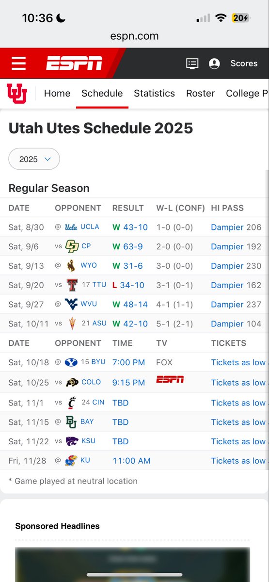 How good is <a href="/Utahfootball3/">Utahfootball</a>. Take away the Tech game &amp; Utah is winning by avg of 35.6PPG.