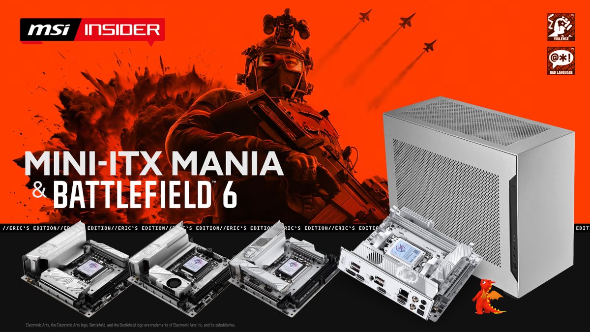 msigaming's tweet image. #MSIInsider Join us live for an introduction to MSI’s Mini-ITX motherboard lineup, a live Mini-ITX PC build and some Battlefield 6 gameplay! Make sure to join the giveaway, where you can win a Steam Wallet code.
youtube.com/live/tkuhbF-LY…