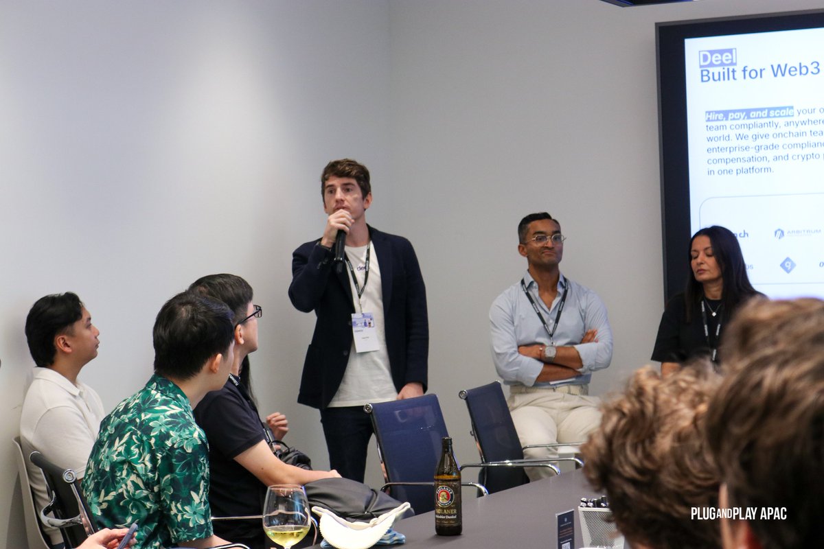 eth_meee's tweet photo. Closed #TOKEN2049Singapore with an intimate roundtable on how @deel  is built for the Web3 future.

We unpacked:
1) Global hiring with compliance
2) Streamlined cross-border payroll
3) Building agile, borderless orgs

As Web3 matures, ops will be as key as innovation. https://t.co/edziPJ90Hj