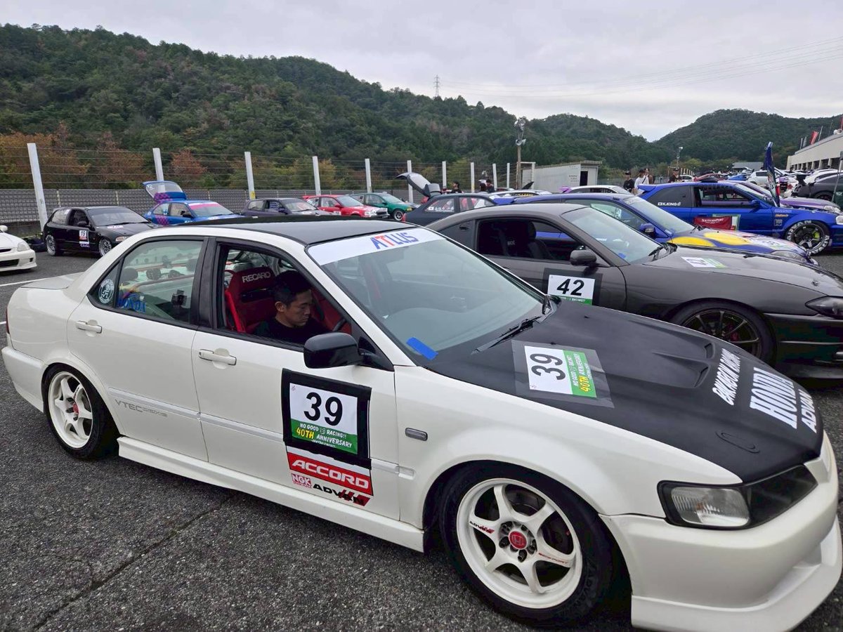 w_gear46's tweet photo. ノーグッド40周年の走行会、お疲れ様でした。
寝んと行ったからフラフラやったけど、一本走ったら眠気吹っ飛んでた笑
いろいろ知り合いもできて、めちゃくちゃ刺激もらって、次の目標もできました。
#bakabonracing 
 #nogoodracing https://t.co/NDeGcsonCB