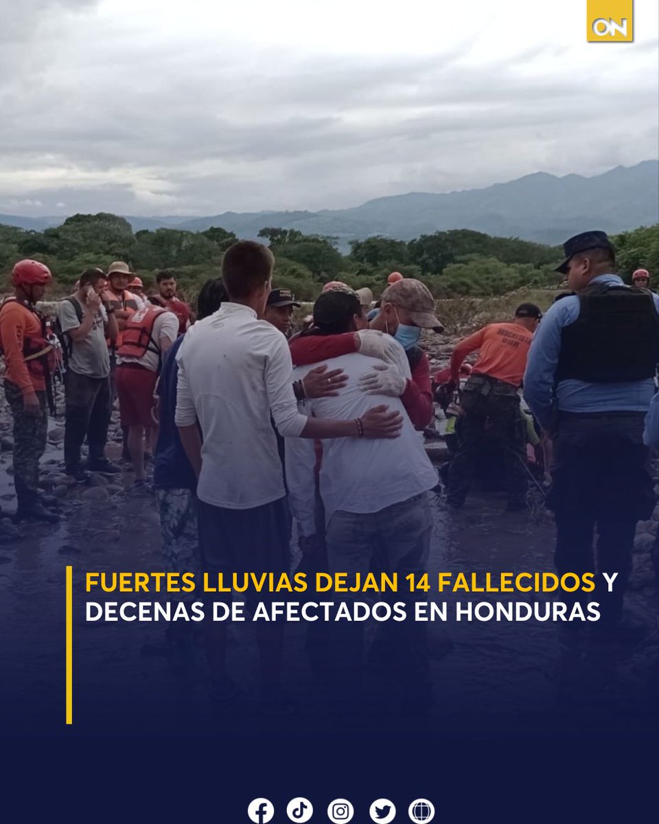 11_Noticias's tweet photo. 🌧️ Fuertes lluvias dejan 14 muertos y decenas de afectados en Honduras. La emergencia se extiende en varios departamentos 👉 https://t.co/oy42bOaqMd
#Lluvias #Fallecidos #AlertaRoja #Copeco #Sinager #Honduras https://t.co/U64TsDWuZn