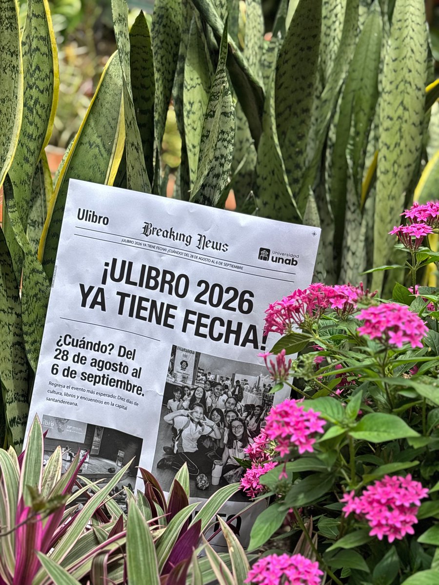 Ulibro's tweet photo. 🚨 Breaking news: ¡Tenemos fecha! #Ulibro 2026 llegará del 28 de agosto al 6 de septiembre 📚.
Prepárate para diez días de cultura, letras y encuentros que transforman.
Y sí… el lema sigue guardado bajo llave 🔒 (por ahora 👀).
#Noticia #Lectura #Bucaramanga #Literatura https://t.co/blg4HQRHNT