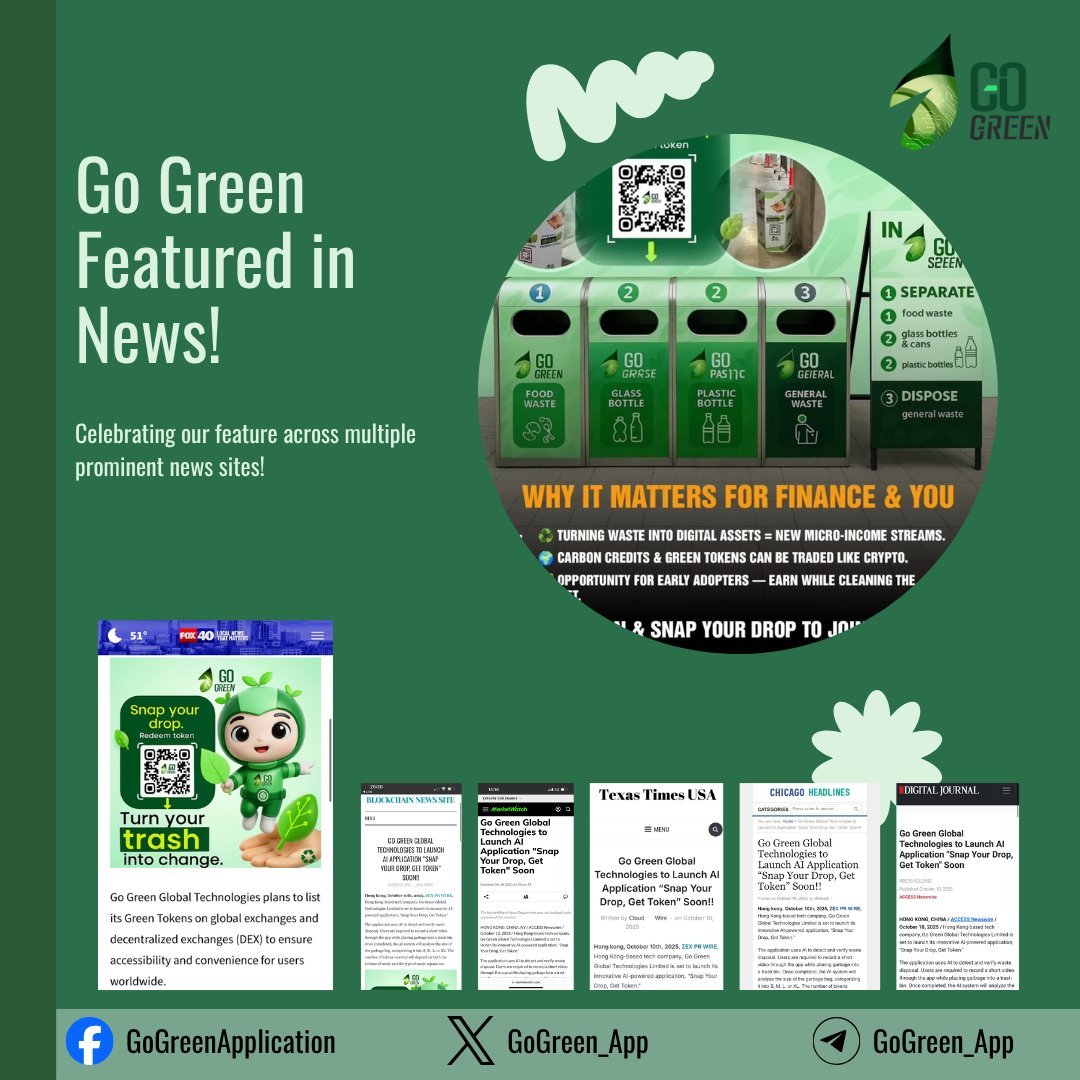 imkientrinh's tweet image. 🌱 VỨT RÁC CŨNG CÓ THƯỞNG?♻️
Go Green Global Technologies – công ty công nghệ đến từ Hong Kong sắp ra mắt ứng dụng AI “Snap Your Drop, Get Token”, nơi bạn chỉ cần vứt rác đúng cách là có thể nhận thưởng Green Token ($GRT)
Ứng dụng sử dụng AI để phát hiện…