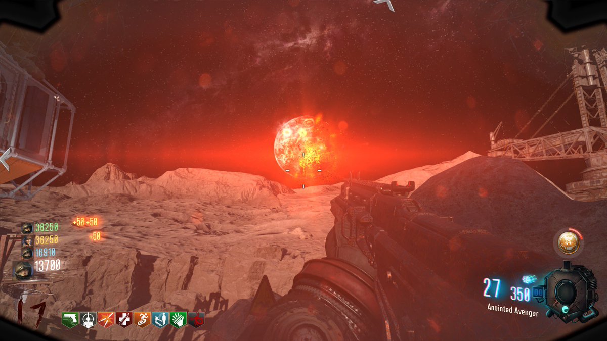 OpposingPhoenix's tweet photo. Felt bored, decided to the Moon Easter Egg again but this time on its canon day and with @darkparrels and 2 randoms. This game is still the pinnacle of the Zombies mode to be real even after playing all of ‘em. https://t.co/KXwi6iM8es