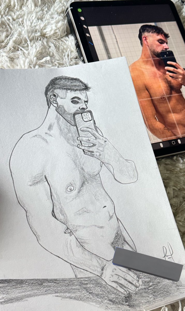 Estoy aprendiendo a dibujar cuerpos, todavía me falta práctica. Aquí estoy en pelotas. Publico sin censura? Ahre