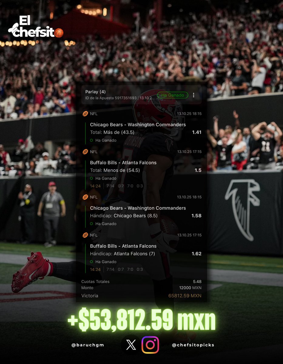 baruchgm's tweet photo. No mams no mams no mams no mams acabamos de ganar $82,512 pesos EN EL PUTO PREMIUM HOY !!! 🔥

Y ayer $36,250 salavrgaaaaa 😭😭 no pude haber cerrado mejor mi primer grupo de la temporada 🏈 

EL JUEVES ARRANCA MI GRUPO 2, VOY A SORTEAR 1 LUGAR entre los 🔁&amp;❤️ de este tweet 👨🏻‍🍳 https://t.co/Hz0jz6R256