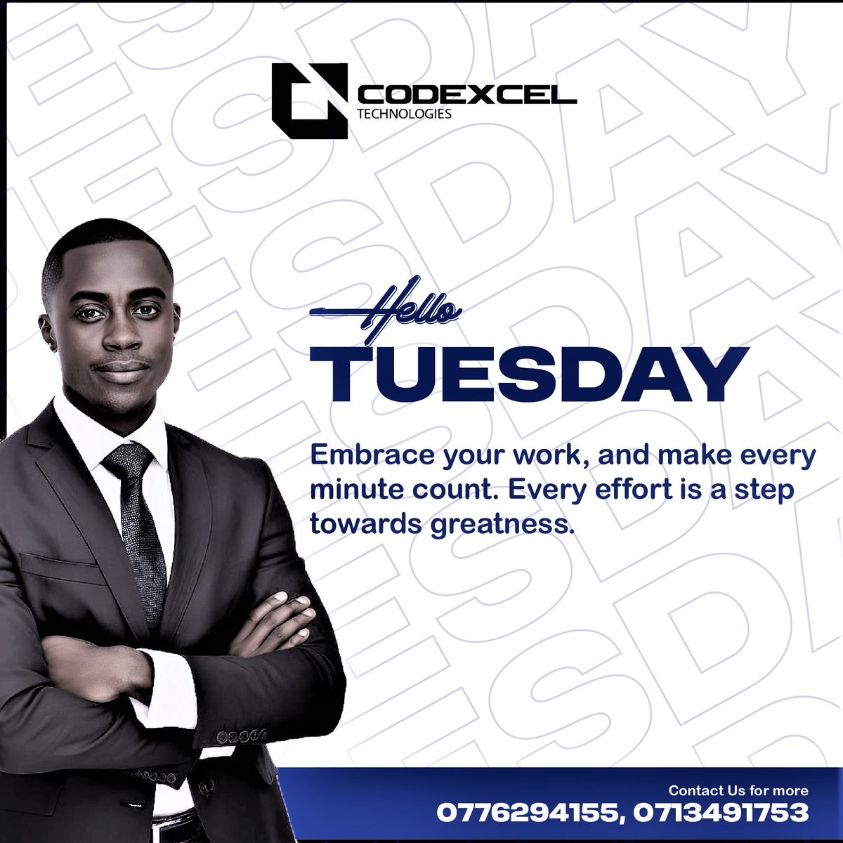 codexceltech's tweet image. Embrace your work, and make every minute count. Every effort is a step toward greatness.
#tuesdaymotivations
#codexceltech
#WebDevelopment
#Graphicsdesign
#appdevexperts