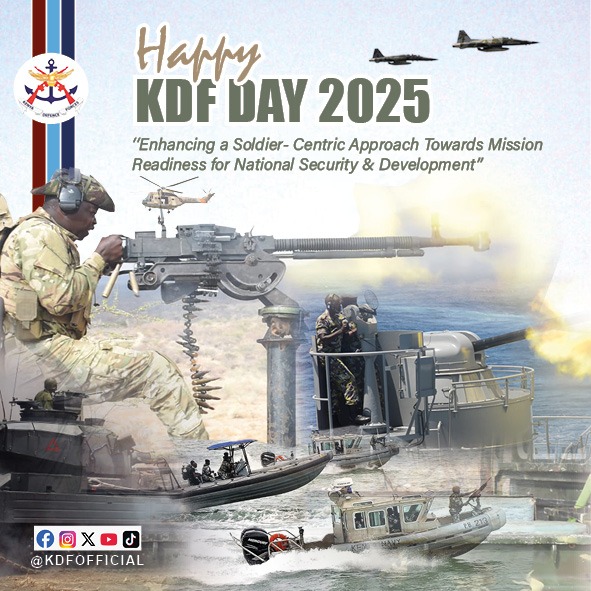 We celebrate our soldiers, the heartbeat of our defence and the driving force behind national development. Happy KDF Day!