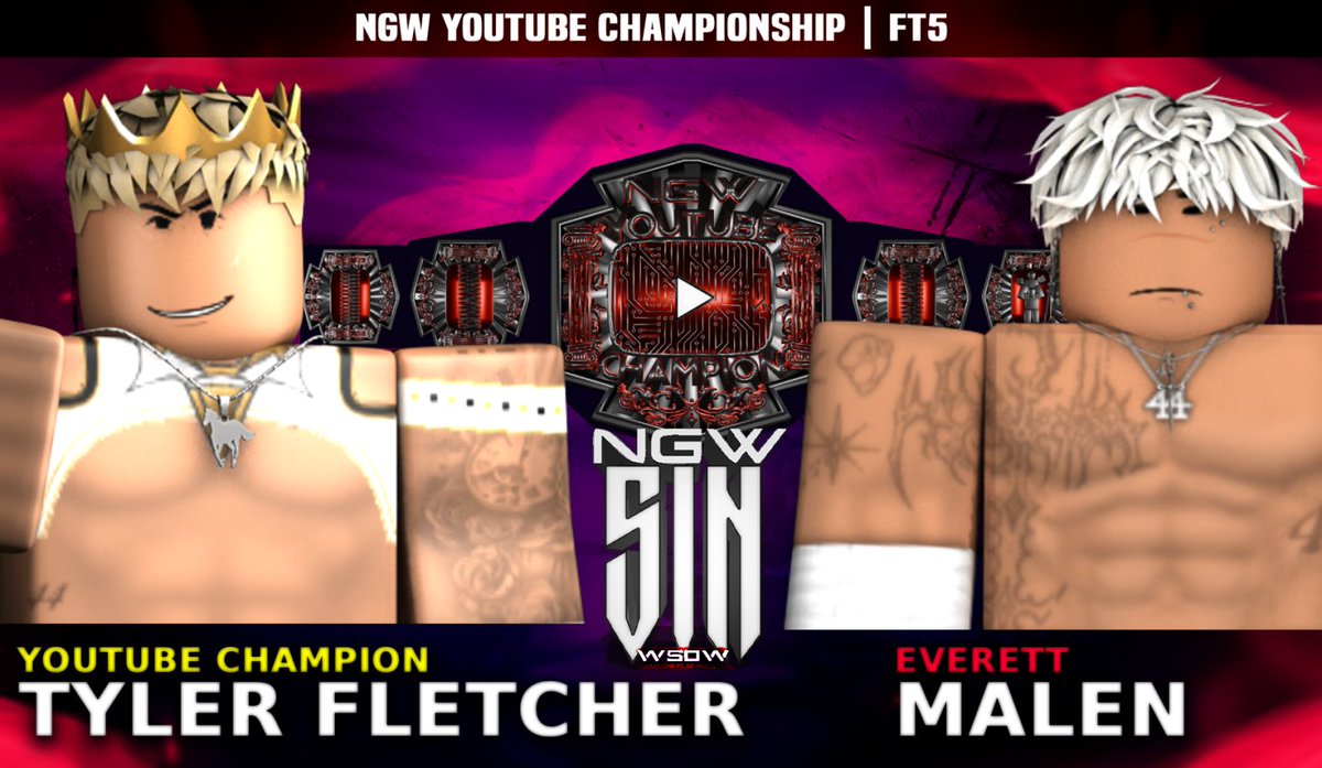 NGWRoblox's tweet image. ᴺᴳᵂ SIN | Having forfeited his spot in the @NGWRoblox WSOW semifinals, the "Midnight Horse" @LOCKJ44W will challenge the "Protostar" @tylerfletcherrw for the YouTube Championship!
