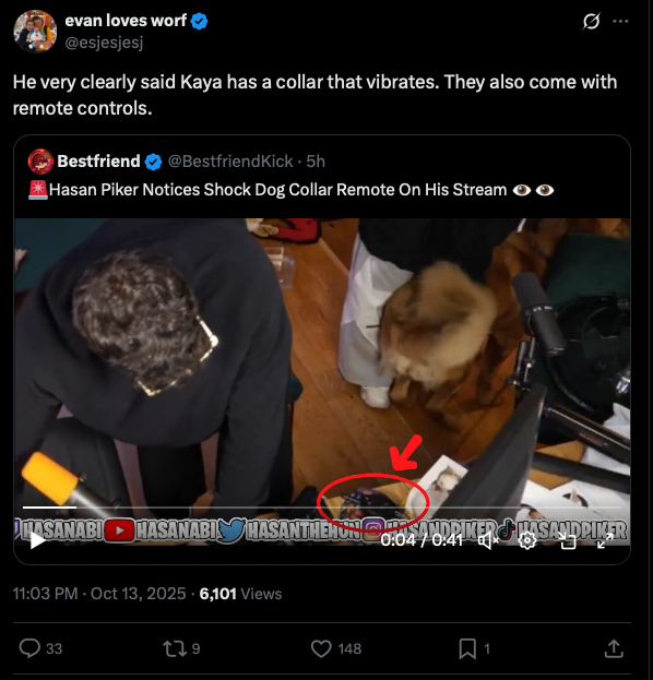 MrLutbarg's tweet photo. .......Ok. @esjesjesj  Are you getting payed to defend Hasan? The most obvious in your face evidence that he has a shock collar and yet you say this garbage.

Because I fail to see why are you defending him this much. https://t.co/rVkVIoowhO