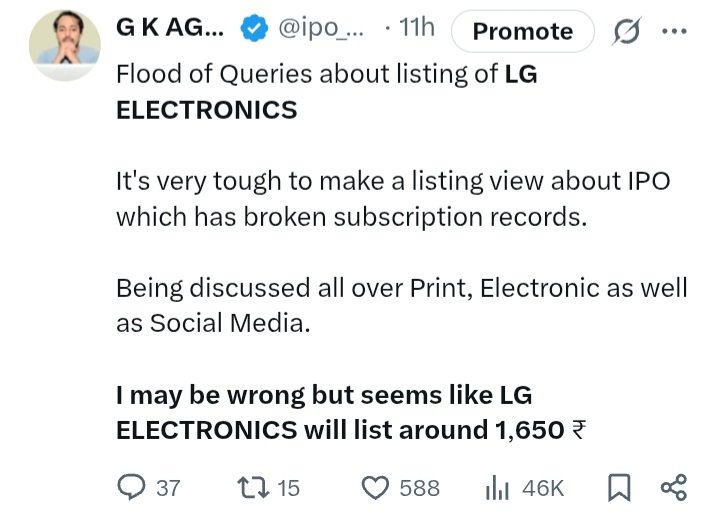 G K AGARWAL tweet media