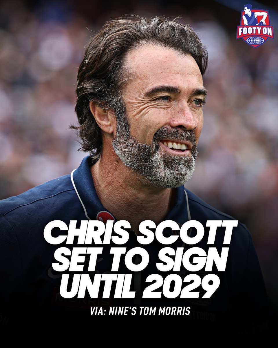 FootyonNine's tweet image. The Chris Scott era at Geelong is set to continue for at least four more years! 🏆🏆

Via: Nine's @tommorris32 

#9WWOS #AFL