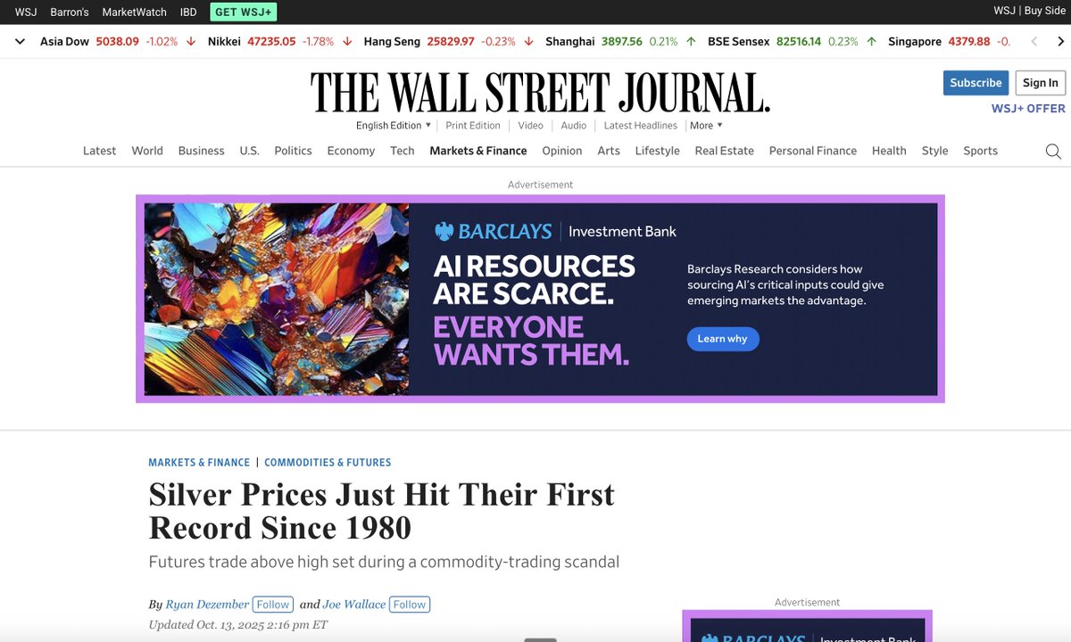 ArcadiaEconomic's tweet image. Who's waited a few decades to see the Wall Street Journal say this?